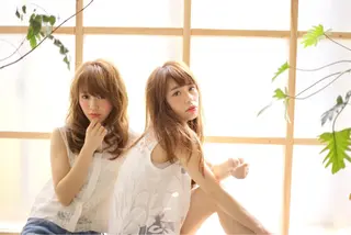 セミロング ロング カラー パーマ Baguz HAIRのヘアスタイル