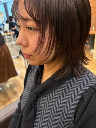 ミディアム カラー 池田理紗/メンズ カット/切りっぱなしのヘアスタイル