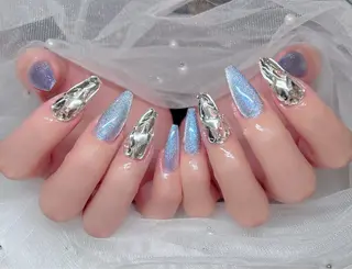 ネイル 🎀PG🩵 ネイルサロンのネイルデザイン