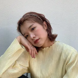 ショート カラー ヘアアレンジ satsuki 暖色・ブラウンカラーのヘアスタイル