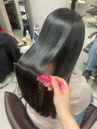 ロング 髪質改善＆トリートメント over hair所沢店所属・韓国風/レイヤー/ 𝑵𝒂𝒏𝒂🩶のヘアスタイル