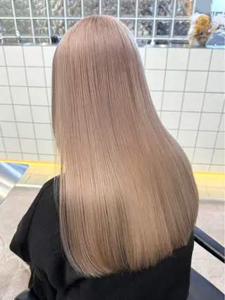 ロング カラー ハイトーン/ブロンド ベージュ♡カレンのヘアスタイル