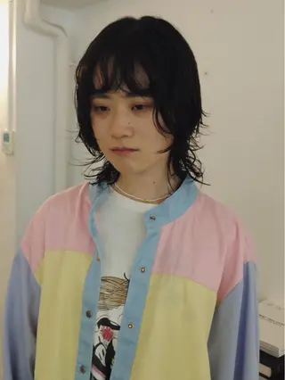 セミロング パーマ ナカ/パーマ /メンズパーマのヘアスタイル