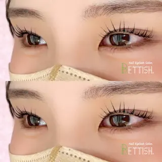 マツエク・マツパ BETTISH🩵 SERIのマツエク・マツパデザイン