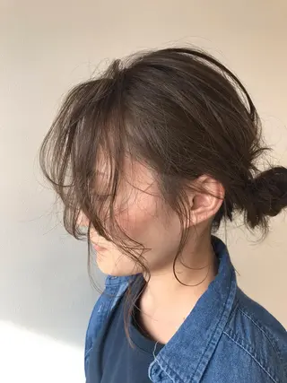 ミディアム カラー パーマ ヘアアレンジ メンズ キッズ ネイル マツエク・マツパ Lien 深井店のヘアスタイル