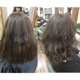 セミロング カラー ヘアアレンジ PALETTE(パレット)所属・SHIORI💜口コ ミNo.1艶カラーのヘアスタイル