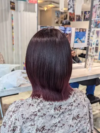 カラー ミディアム 推しカラー🦉にじさ んじカラー🌈🕒✨のヘアスタイル