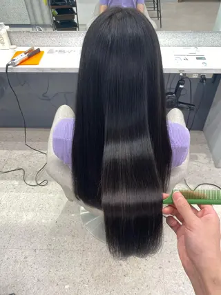 セミロング カラー パーマ 京都レイヤーカット/ 縮毛矯正/羽柴りくのヘアスタイル