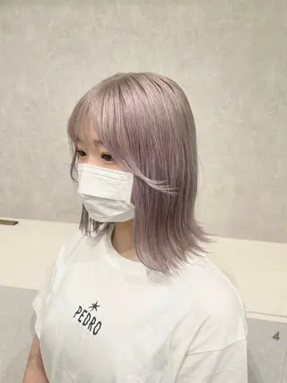 ミディアム カラー 《ブリーチ/赤み消し /髪質改善》若松良樹のヘアスタイル