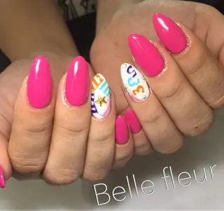 ロング ネイル Belle fleurのネイルデザイン