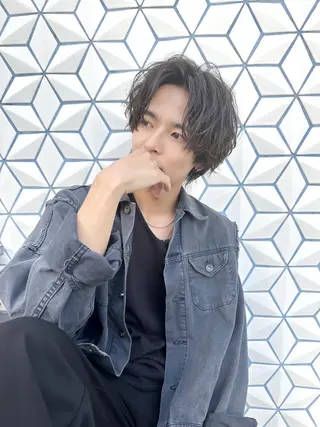 ショート カラー パーマ メンズ 【メンズサロン】 BLUCK 横浜のヘアスタイル