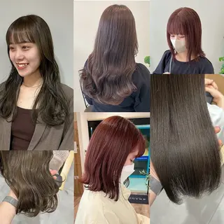 カラー 江本真由香 透明感/艶カラー🍃のヘアスタイル