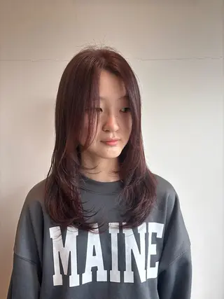 セミロング 竹田 佳奈のヘアスタイル