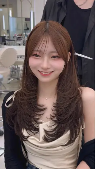 ロング COA GINZA 空也/前髪/顔まわりのヘアスタイル