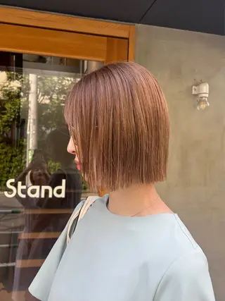 ミディアム カラー stand所属・キノシタナナコ /渋谷/ボブのヘアスタイル