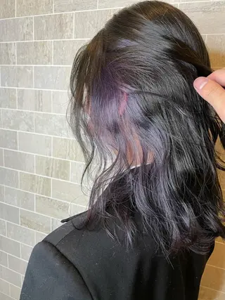 セミロング ブリーチ毛矯正.髪質 改善.髪にドラマをのヘアスタイル