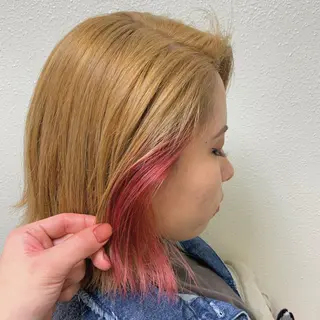 ミディアム カラー 髪質改善色素改善特化 keiのヘアスタイル