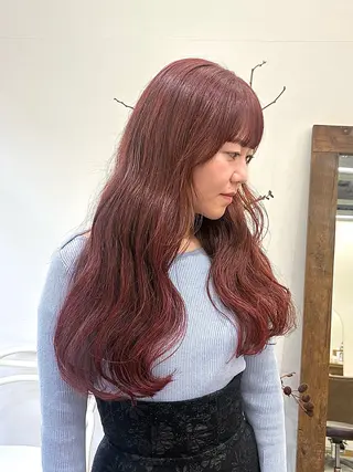 ロング カラー ヘアアレンジ ハル🌸柔色/ ブリーチなし/艶髪のヘアスタイル