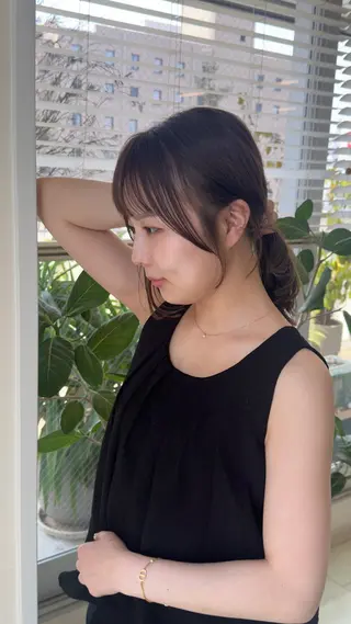 ミディアム 岡本雅也 ショートボブレイヤーのヘアスタイル