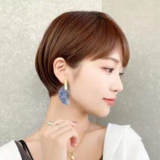 ショート カラー 似合わせ/小顔カット 🔷山方直也のヘアスタイル