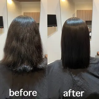 ミディアム 浅川恵太/縮毛矯正 /ブリーチ縮毛矯正のヘアスタイル