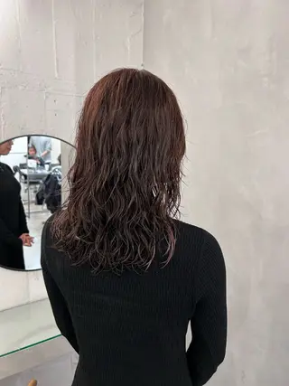 ロング パーマ 切りっぱなしBOB 職人💜Anzuのヘアスタイル