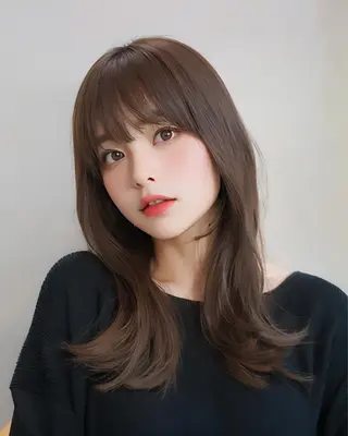 ミディアム レイヤーカット/ くびれヘア佐藤大空のヘアスタイル