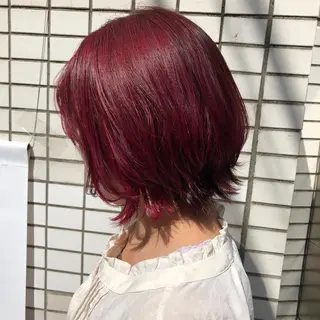 ショート カラー ヘアアレンジ 厚地 伽寧のヘアスタイル