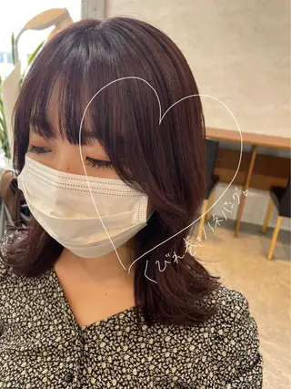 ミディアム カラー 女性に人気♪ はやしほのかのヘアスタイル
