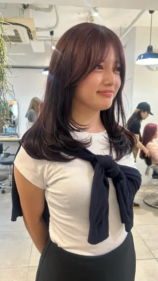 ミディアム カラー じゅわっと暖色カラー 🍊Moemiのヘアスタイル