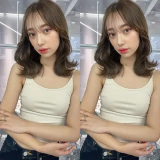 ミディアム カラー 韓国ヘア/髪質改善 TAKAHIROのヘアスタイル