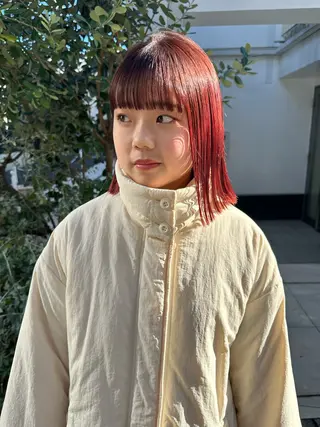 ミディアム カラー ボブ/似合わせカット /ニュアンスカラーのヘアスタイル