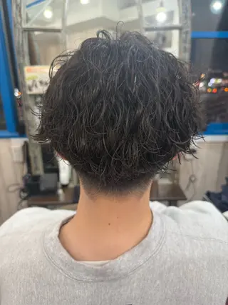 ショート パーマ メンズ カットパーマ✂️ 小坂田玲亜のヘアスタイル