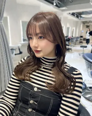 セミロング 韓国レイヤー×モテ髪 /MITSUKI🤍のヘアスタイル