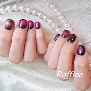 ネイル RAFFINE 月🦋🩵のネイルデザイン