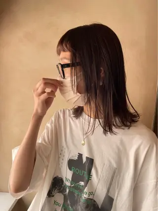 セミロング lucia奈良店所属・lucia RYOのヘアスタイル