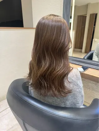 セミロング カラー 赤み消しカラー🌱 YUZUKI🫧のヘアスタイル