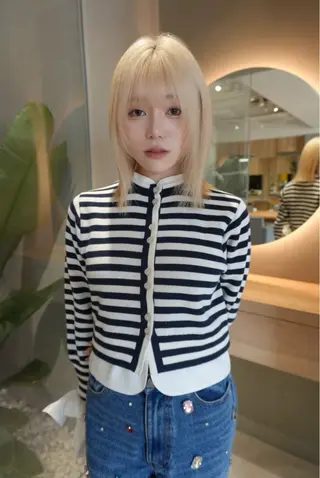 ミディアム カラー MINX 髙田凜々子 ボブ/ハイトーンのヘアスタイル