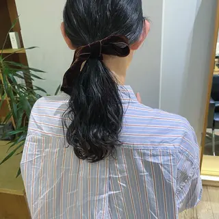 ミディアム パーマ 大橋 芽衣のヘアスタイル