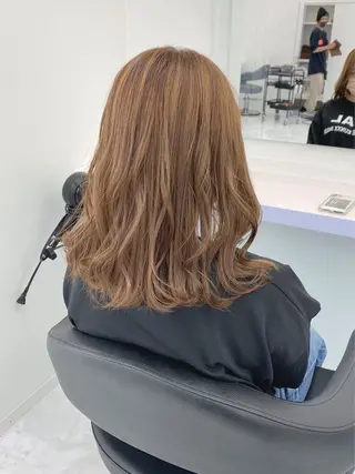 ミディアム カラー パーマ ヘアアレンジ メンズ 🤍透明感カラー🤍 ブリーチ🤍AINEのヘアスタイル