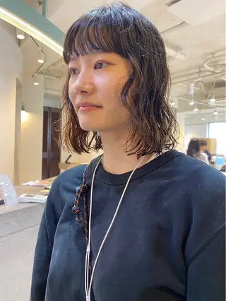 ミディアム パーマ 鷲田 晴輝のヘアスタイル