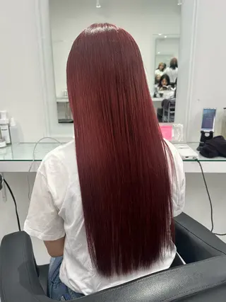 ロング カラー トレンド暖色ヘア🍒 miu🍒のヘアスタイル