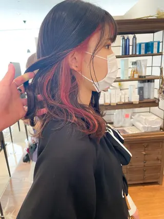 ロング カラー 髪質改善/ブリーチ 田代 龍我のヘアスタイル