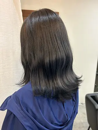ミディアム カラー 顔周りカット ピンク カラー♡りりのヘアスタイル