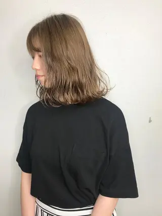 ミディアム カラー 竹内啓太 ボブのヘアスタイル