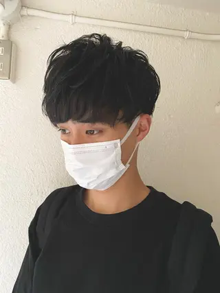 ショート パーマ メンズ 小川 美奈のヘアスタイル