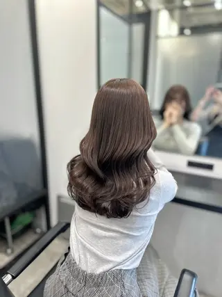 セミロング カラー ヘアアレンジ EMANON池袋3rd所属・ブリーチなしカラー｜ なおき｜池袋美容師のヘアスタイル