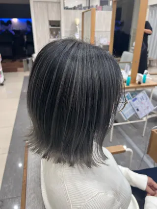 ショート カラー 太白区白髪ぼかし/ ボブカット/千葉達人のヘアスタイル