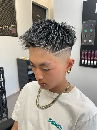 ショート カラー メンズ 【men's Lapis横浜】海人のヘアスタイル