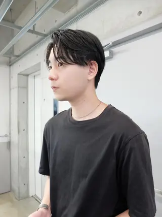 ショート メンズ ダブルカラー/ ケアブリーチ/クニトのヘアスタイル